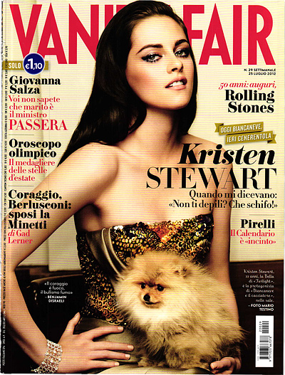 VANITY FAIR (Italy) magazine side cover Issue 29 25 July 2012