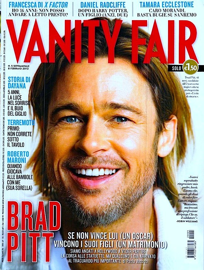 VANITY FAIR (Italy) magazine side cover Issue 5 8 February 2012