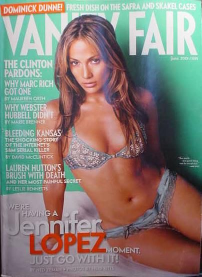 VANITY FAIR magazine side cover Issue 490 June 2001