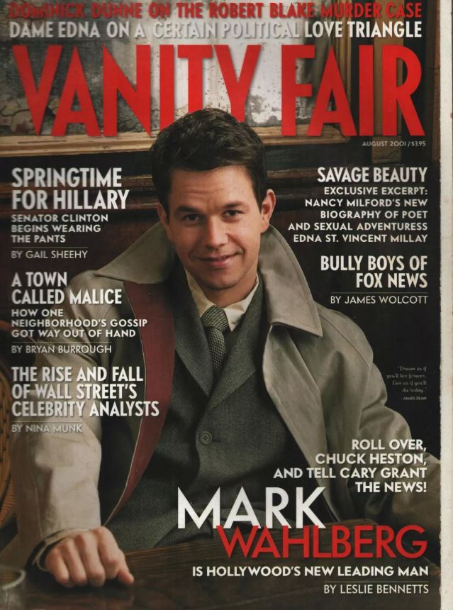 VANITY FAIR magazine side cover Issue 492 August 2001