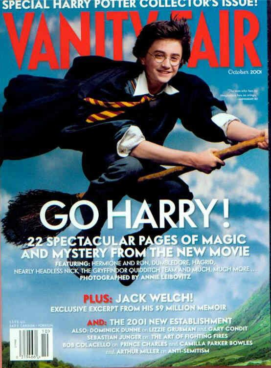 VANITY FAIR magazine side cover Issue 494 October 2001