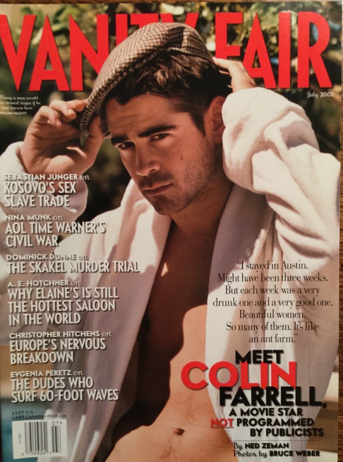 VANITY FAIR magazine side cover Issue 503 July 2002