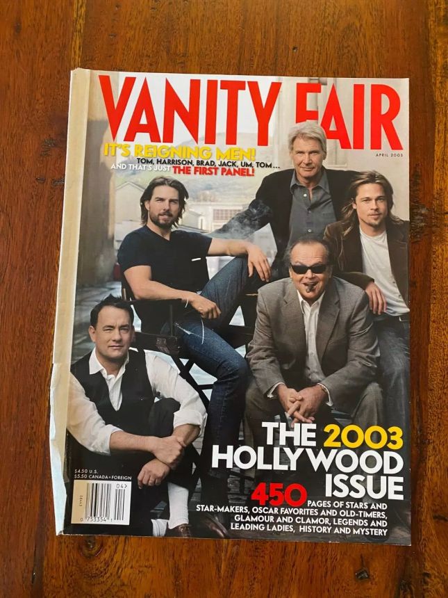 VANITY FAIR magazine side cover Issue 512 April 2003