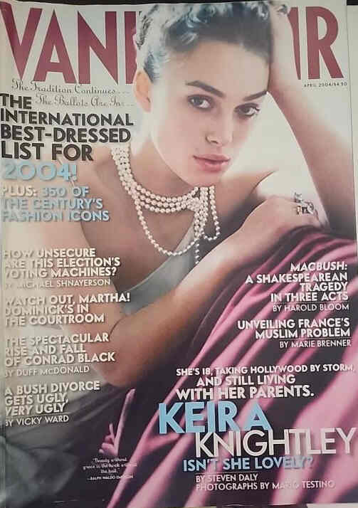 VANITY FAIR magazine side cover Issue 524 April 2004