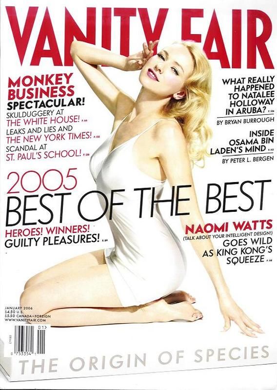 VANITY FAIR magazine side cover Issue 545 January 2006