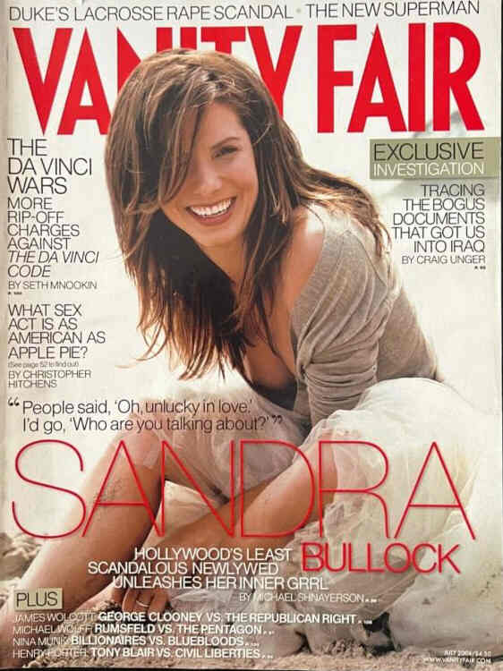 VANITY FAIR magazine side cover Issue 551 July 2006