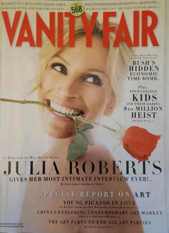 VANITY FAIR magazine side cover Issue 568 December 2007