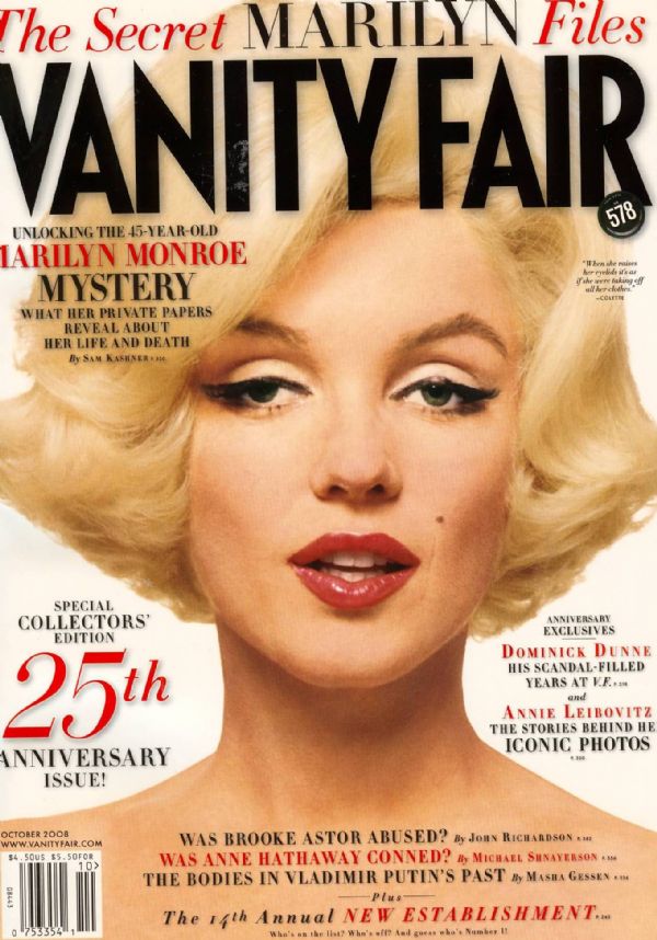 VANITY FAIR magazine side cover Issue 578 October 2008