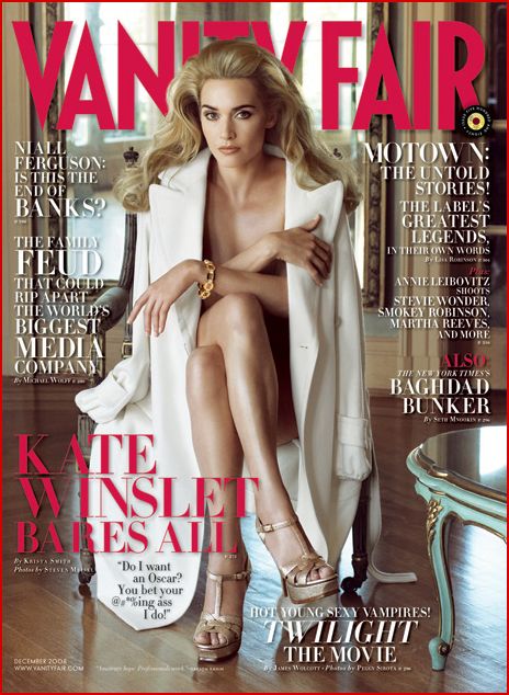 VANITY FAIR magazine side cover Issue 580 December 2008