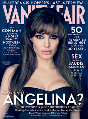 VANITY FAIR magazine side cover Issue 600 August 2010