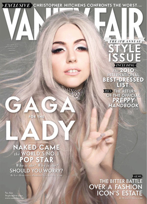 VANITY FAIR magazine side cover Issue 601 September 2010
