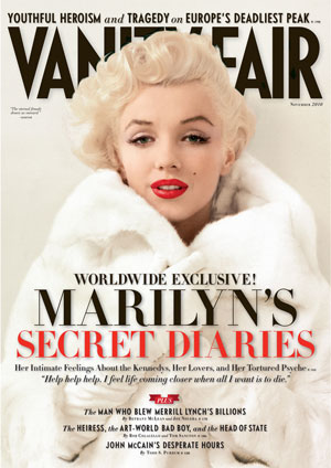 VANITY FAIR magazine side cover Issue 603 November 2010