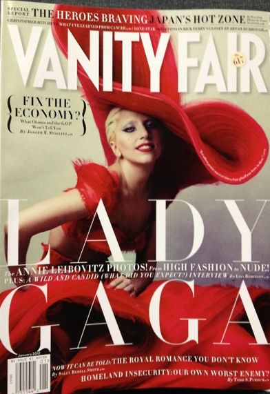 VANITY FAIR magazine side cover Issue 617 January 2012