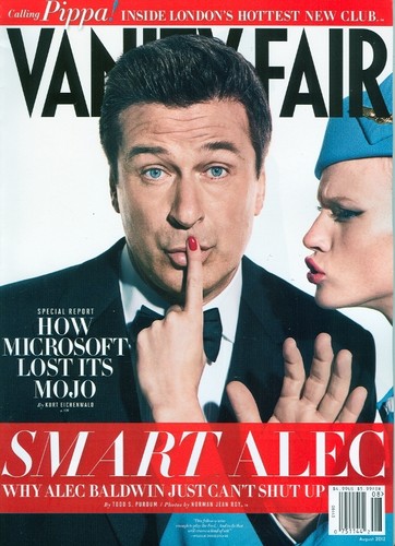 VANITY FAIR magazine side cover Issue 624 August 2012