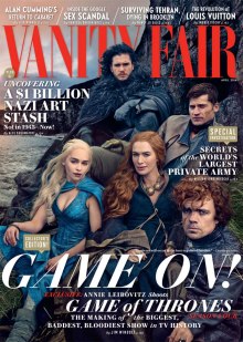 VANITY FAIR magazine side cover Issue 644 April 2014