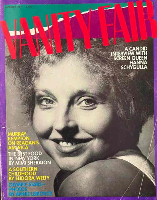 VANITY FAIR magazine side cover Issue 281 January 1984