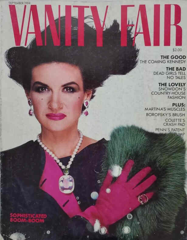 VANITY FAIR magazine side cover Issue 289 September 1984