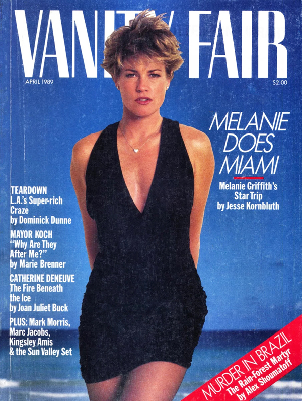 VANITY FAIR magazine side cover Issue 344 April 1989
