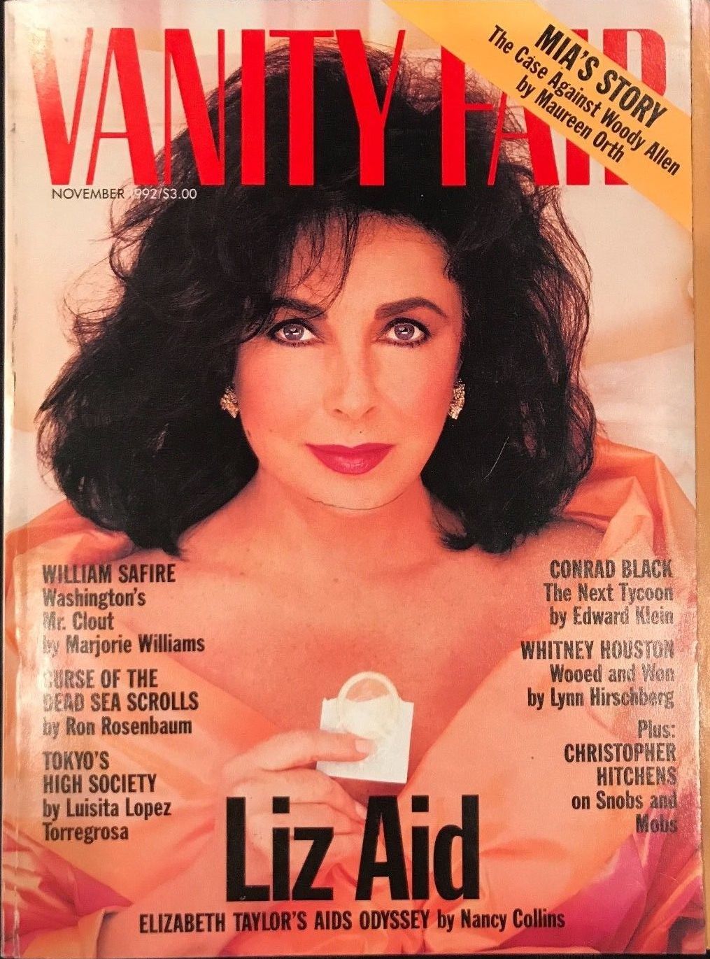 VANITY FAIR magazine side cover Issue 387 November 1992