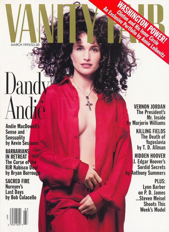 VANITY FAIR magazine side cover Issue 391 March 1993