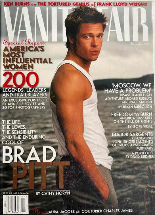 VANITY FAIR magazine side cover Issue 459 November 1998