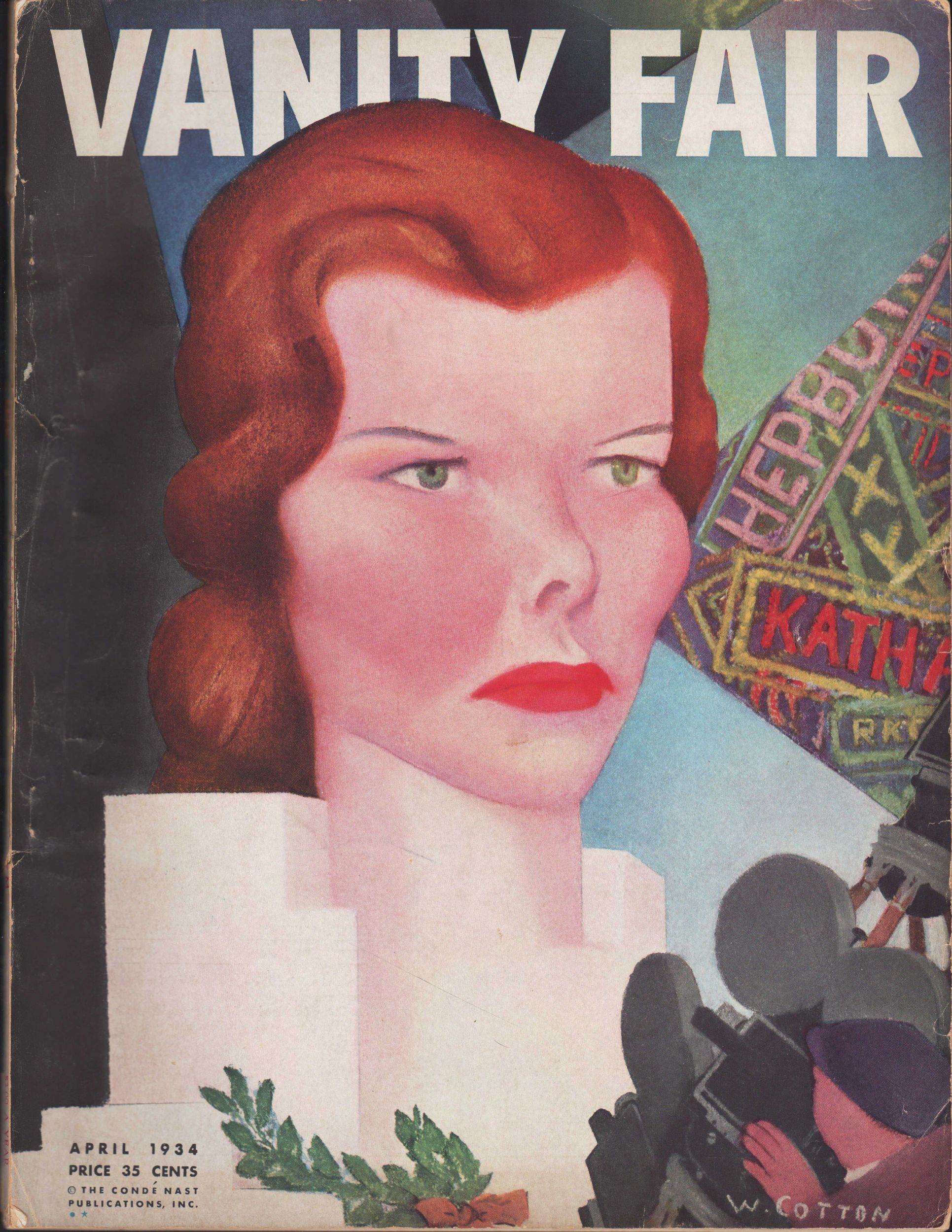 VANITY FAIR (1913) magazine side cover  April 1934
