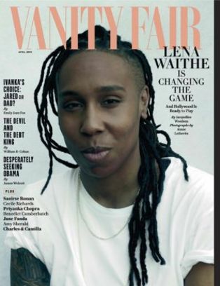 VANITY FAIR magazine side cover  April 2018
