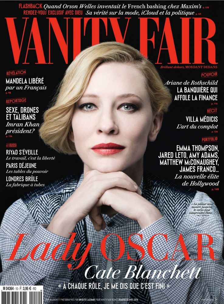 VANITY FAIR (Fr) magazine side cover Issue 10 April 2014