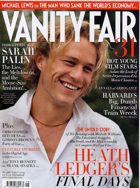 VANITY FAIR UK magazine side cover August 2009