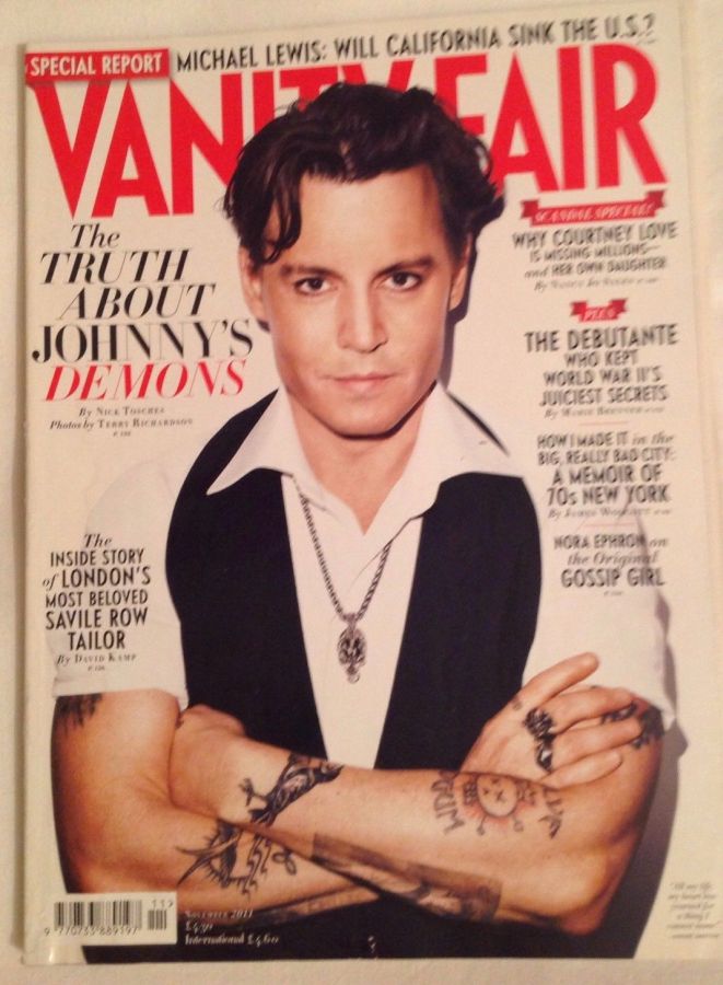 VANITY FAIR UK magazine side cover November 2011