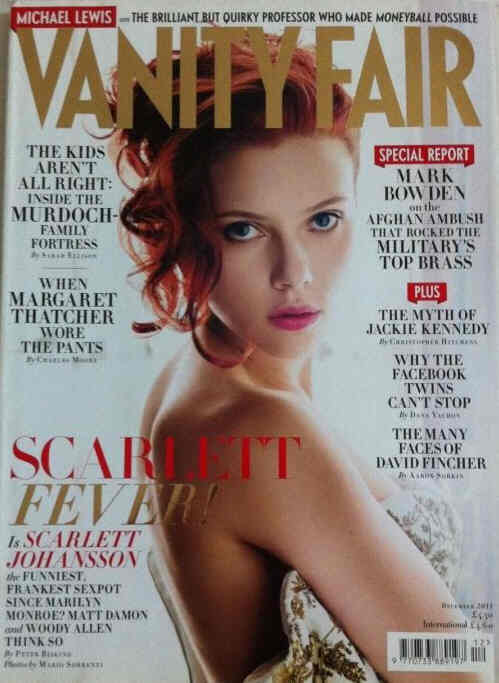 VANITY FAIR UK magazine side cover December 2011