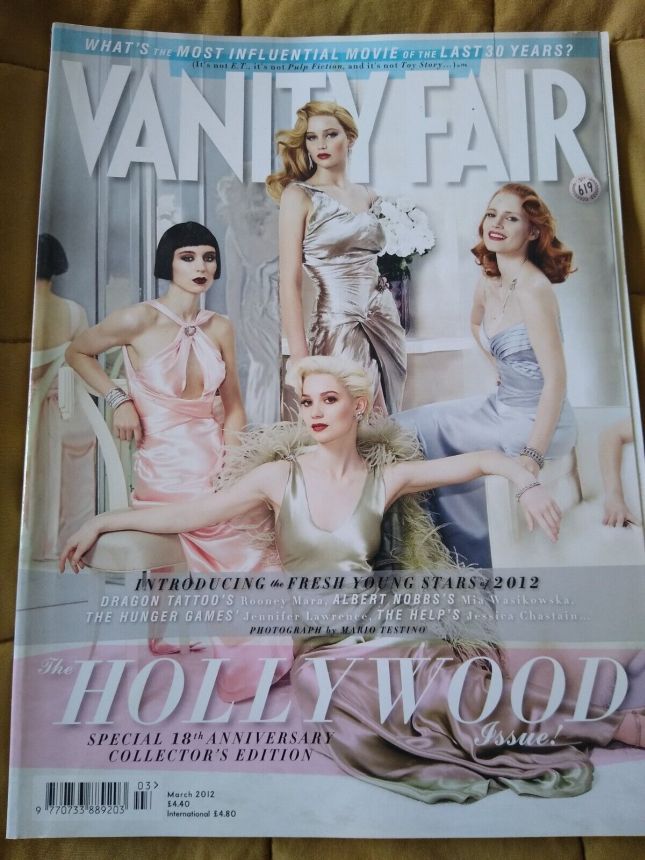 VANITY FAIR UK magazine side cover March 2012