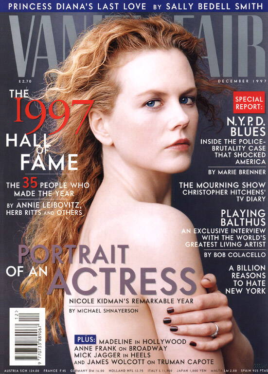 VANITY FAIR UK magazine side cover December 1997