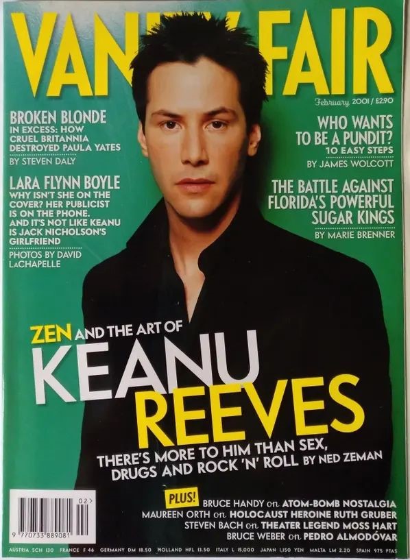 VANITY FAIR UK magazine side cover  February 2001