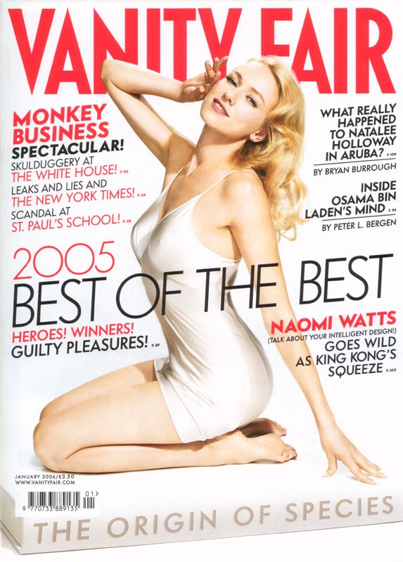 VANITY FAIR UK magazine side cover  January 2006