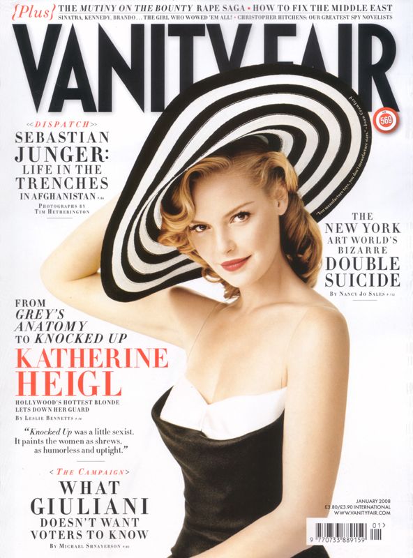 VANITY FAIR UK magazine side cover  January 2008