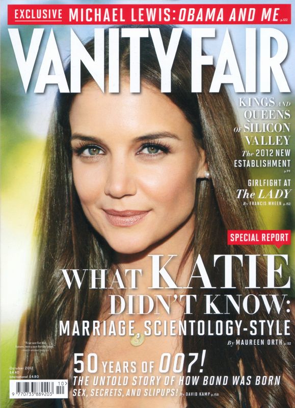 VANITY FAIR UK magazine side cover  October 2012