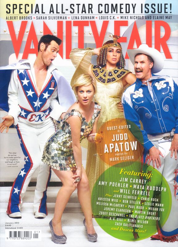 VANITY FAIR UK magazine side cover  January 2013