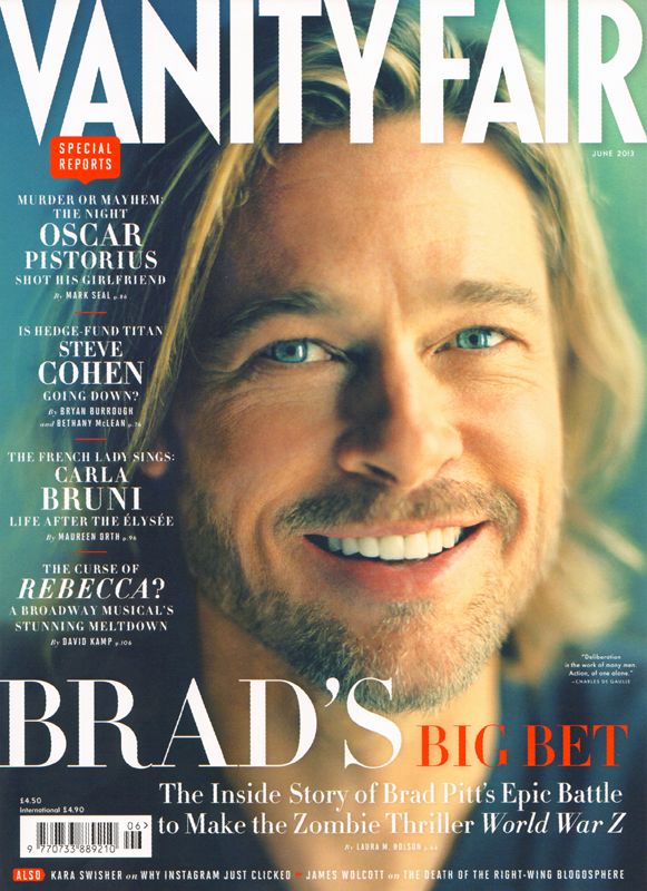 VANITY FAIR UK magazine side cover  June 2013