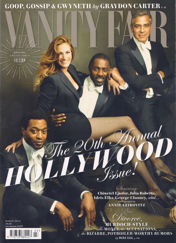 VANITY FAIR UK magazine side cover  March 2014