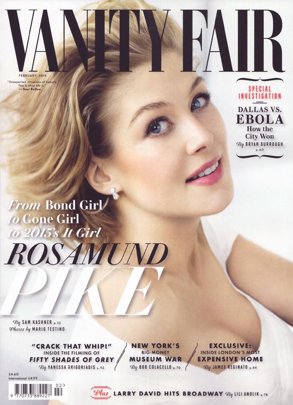VANITY FAIR UK magazine side cover  February 2015