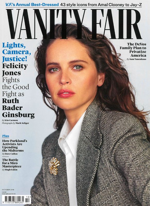 VANITY FAIR UK magazine side cover  October 2018