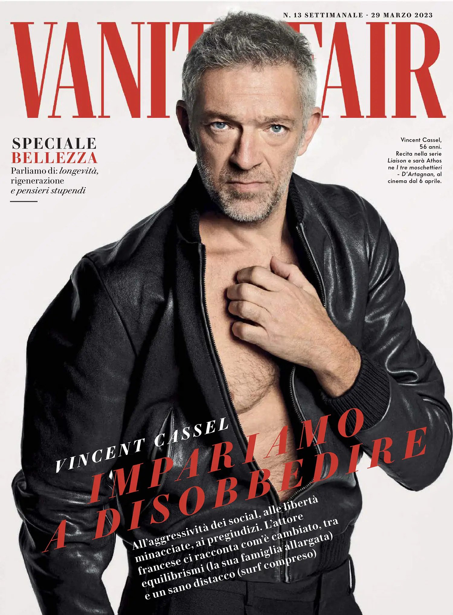 VANITY FAIR (Italy) magazine side cover 22 March 2023