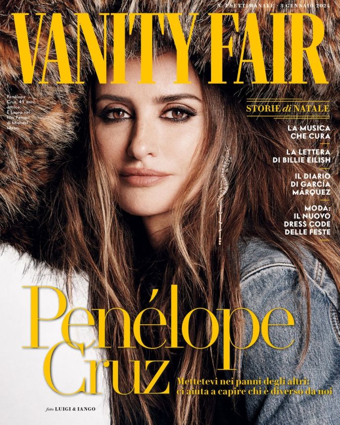 VANITY FAIR (Italy) magazine side cover 3 January 2024