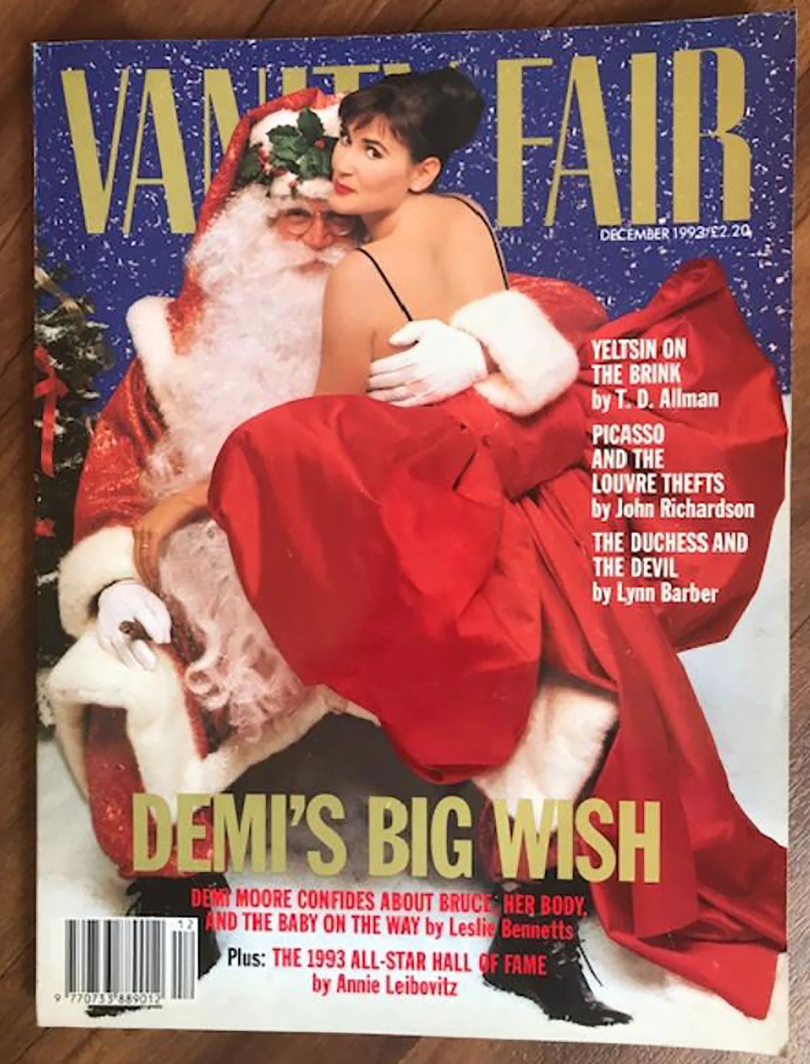 VANITY FAIR UK magazine side cover  December 1993