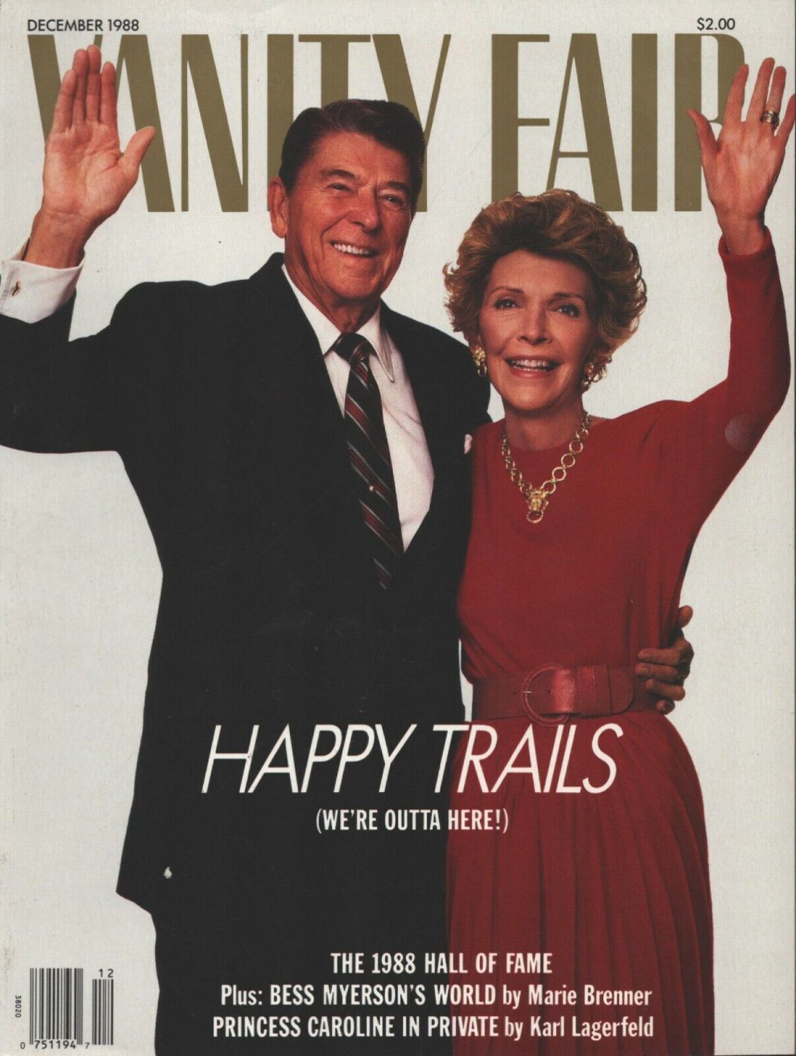 VANITY FAIR magazine side cover Issue 340  December 1988