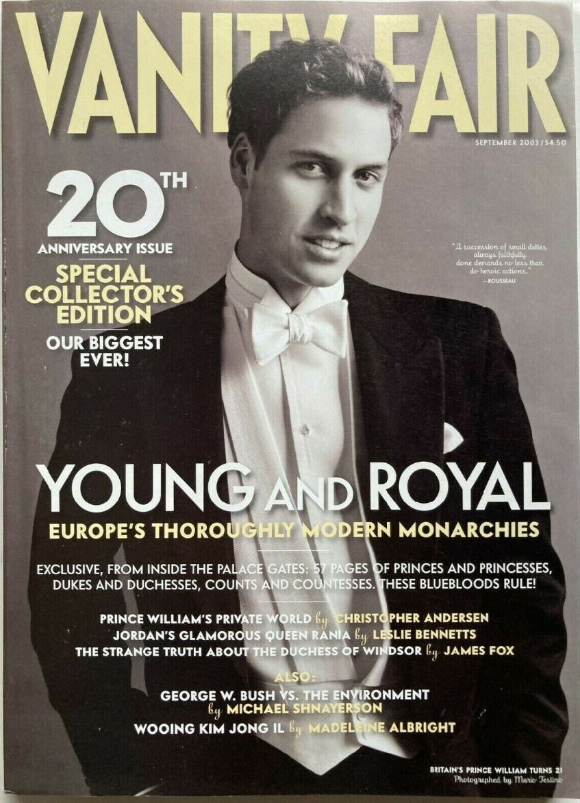 VANITY FAIR magazine side cover  September 2003