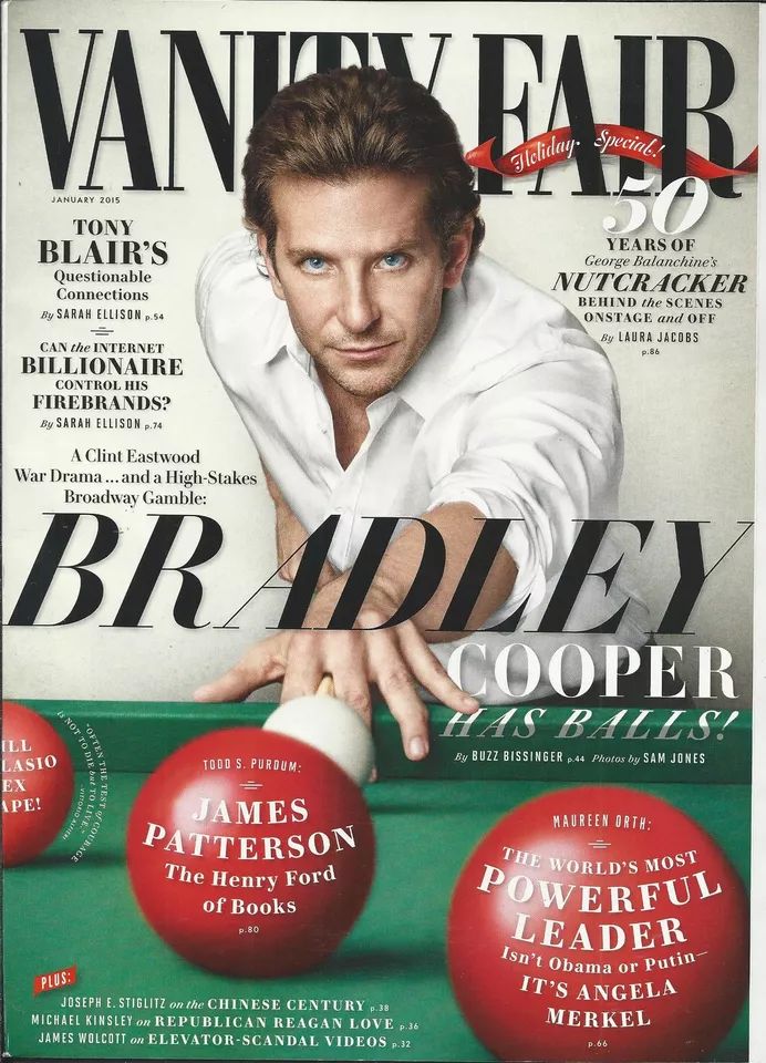 VANITY FAIR magazine side cover  January 2015