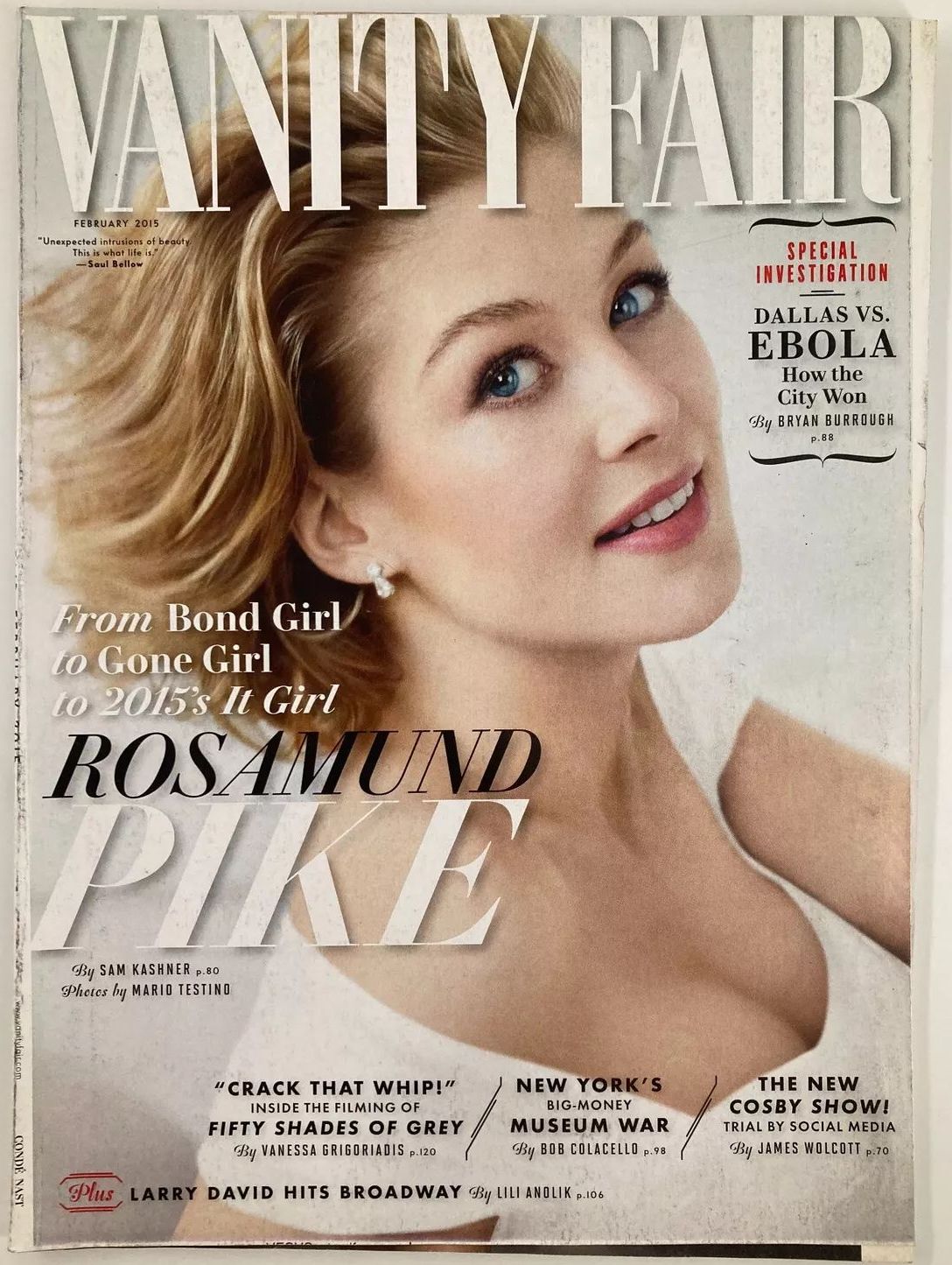 VANITY FAIR magazine side cover  February 2015