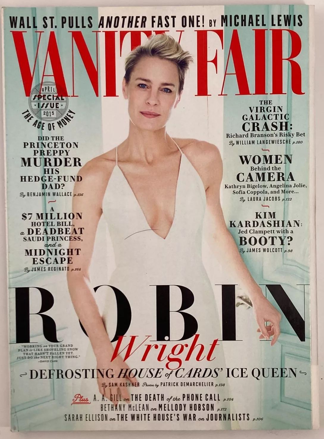 VANITY FAIR magazine side cover  April 2015